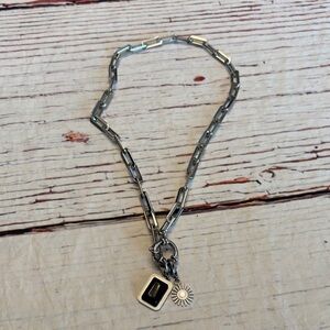Silver Chain Necklace with Charms